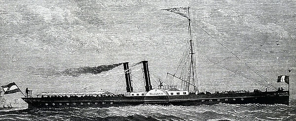 The iron paddle steamer 'Telegraaf', 1850