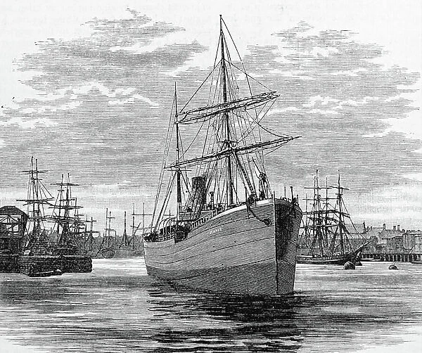 An iron steamer Jeanie, 1850