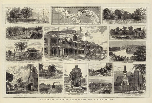 The Isthmus of Darien, Sketches on the Panama Railway (engraving)