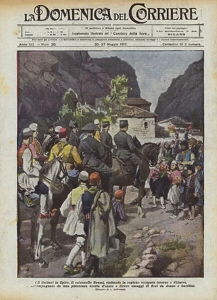 The Italians in Epirus (colour litho)
