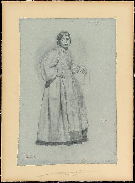 Italienne (Gaeta), 1856-57 (graphite on paper)