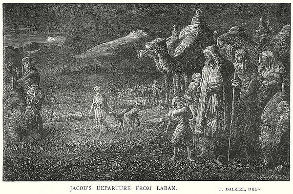 Jacobs Departure from Laban (engraving)