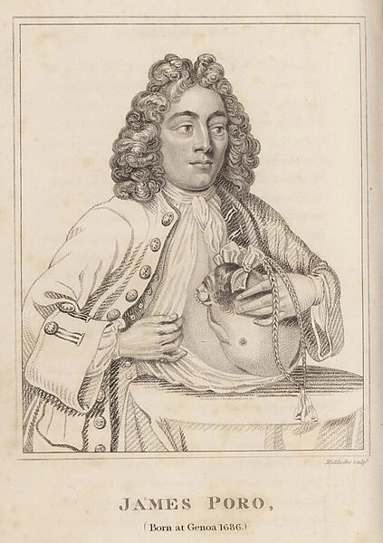 James Poro, Born at Genoa 1686 (engraving)