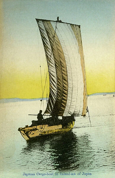 Japanese barge in the Sea of Japan