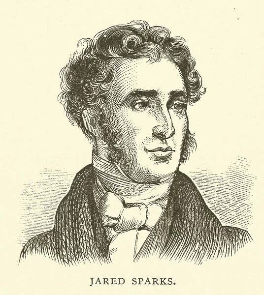 Jared Sparks, American historian, educator and Unitarian minister (engraving)