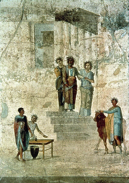 Jason and Pelias, from the House of Jason, or of the Fatal Loves, Pompeii, 1st century AD (fresco)