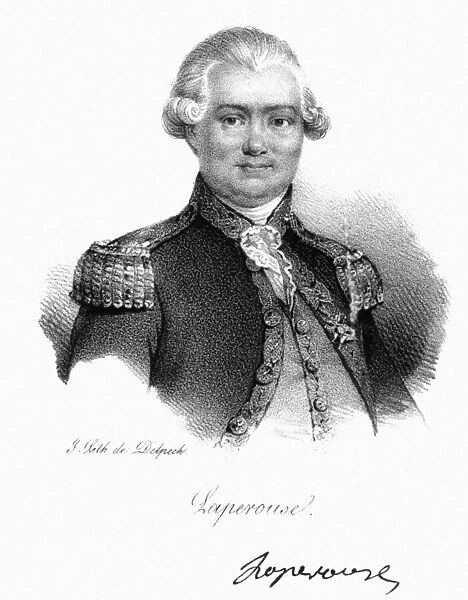 Jean Francois de Galaup, Count of La Perouse (engraving)