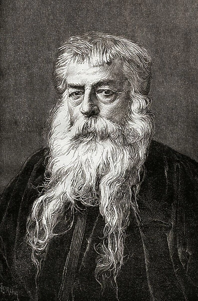 Jean-Louis Ernest Meissonier (1815-1891) From The Review of Reviews, published 1891 (engraving)