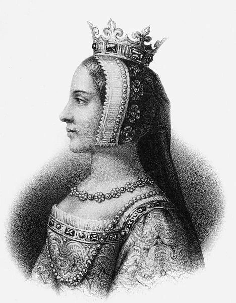 Jeanne de Boulogne, great grand-daughter of Robert V, Comte d Auvergne (engraving)