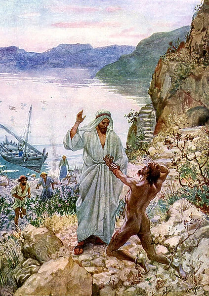 Jesus cures a demon-possessed man - Bible