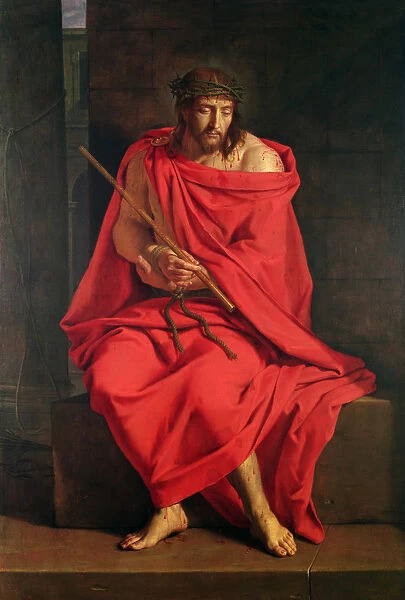 Jesus mocked (oil on canvas)