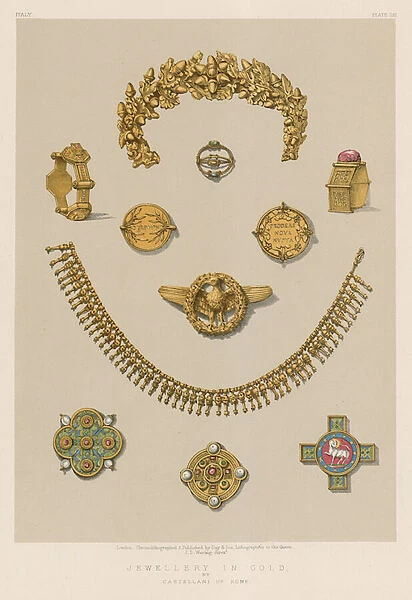 Jewellery in Gold by Castellani of Rome (chromolitho)