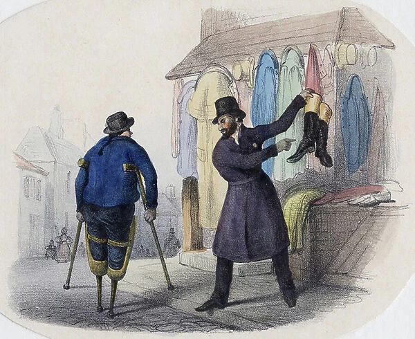 Jewish old clothes dealer. Early 19th century