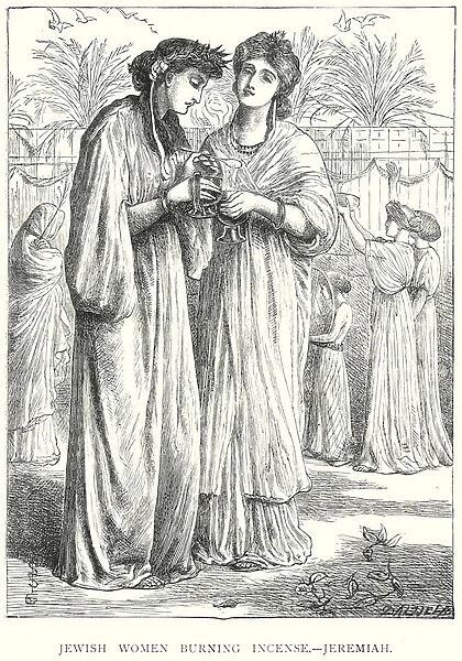 Jewish Woman burning Incense. - Jeremiah (engraving)