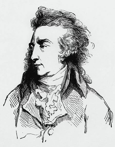Johann Heinrich Fussli (Henry Fuseli 1741-1825) swiss painter and writer, engraving