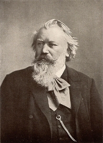 Johannes Brahms (1833-1897) German composer, halftone (print)