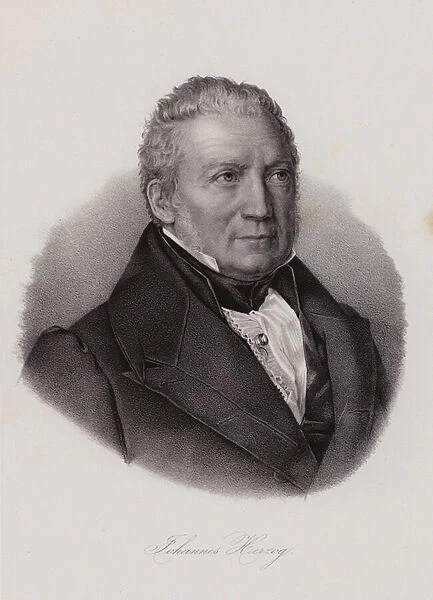 Johannes Herzog Von Effingen, Swiss politician and entrepreneur (engraving)