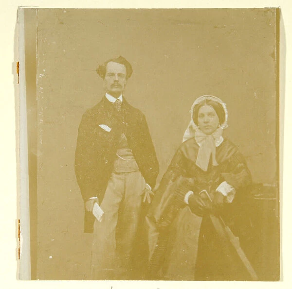 John Atkinson Grimshaw and Theodosia Grimshaw (b  /  w photo)