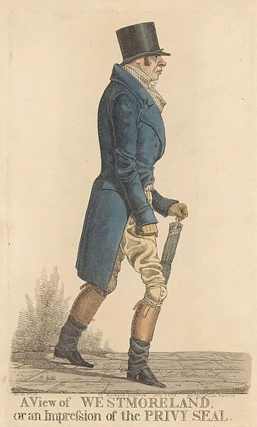 John Fane, 10th Earl of Westmoreland (coloured engraving)