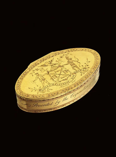 The John Jay Freedom Box, 1784 (gold)