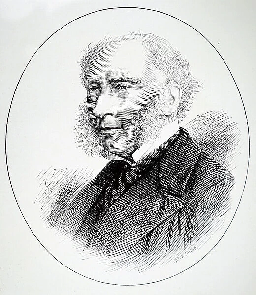 John Phillips, English geologist 19th century (engraving)