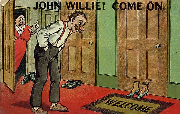 John Willie! Come on (colour litho)