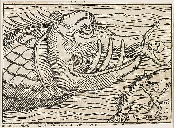Jonah and the Whale (woodcut)