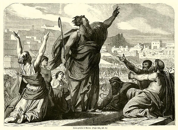 Jonas preche a Ninive (engraving)