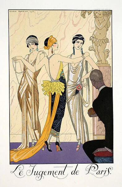 The Judgement of Paris, from Falbalas & Fanfreluches, Almanach des Modes Presentes, Passees et Futures, 1924 (colour litho)