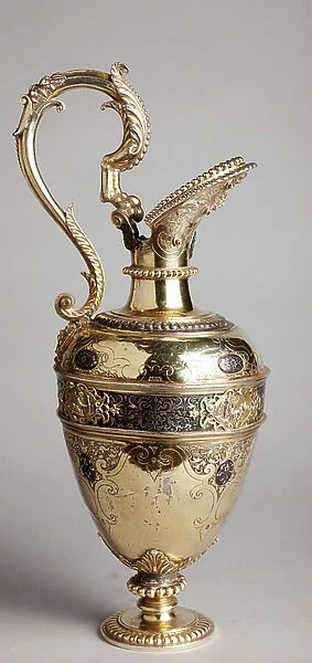 A jug. Silverwork and enamel. Valladolid. End 16th century. Signed by Juan de Benavente