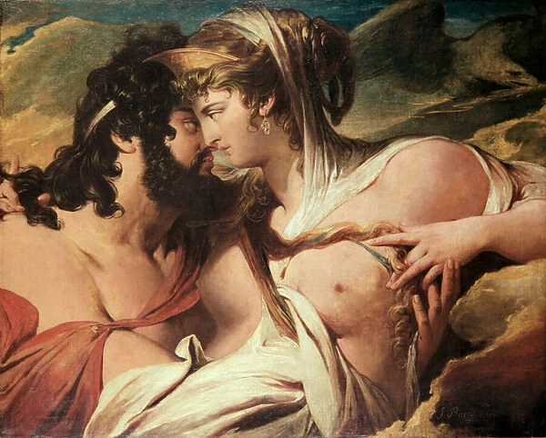 Jupiter and Juno on Mount Ida (oil on canvas)