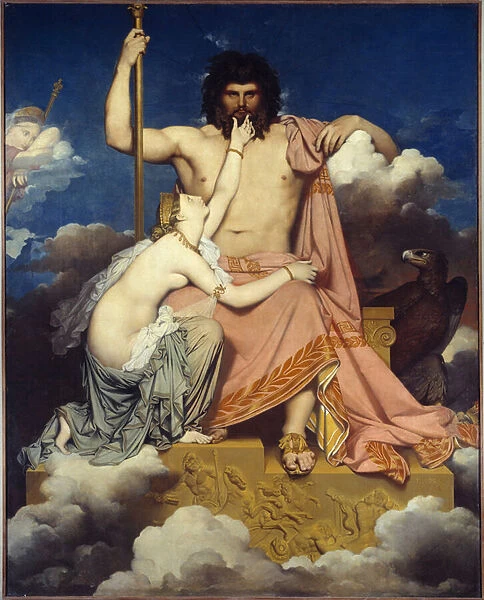 Jupiter and Thetis Painting by Jean Auguste Dominique Ingres (1780-1867) 1811 Sun