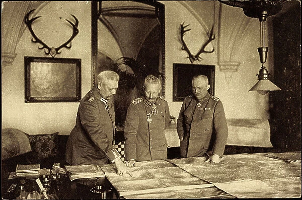 Kaiser Wilhelm II and Hindenburg, 1917 (postcard)