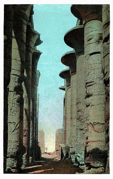 Karnak temple, c.1910 (print)