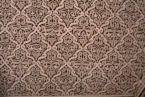 Kasbah of Thamiel glaoui, stucco, detail (ceramic)