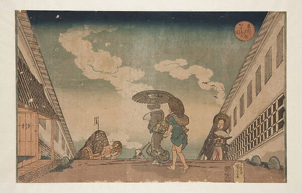 Kasumigaseki (colour woodblock print)