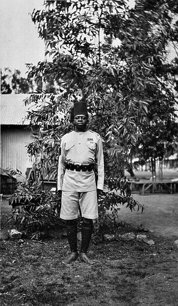 Kenyan Soldier, c. 1914 (b  /  w photo)