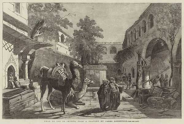 Khan or Inn in Smyrna (engraving)
