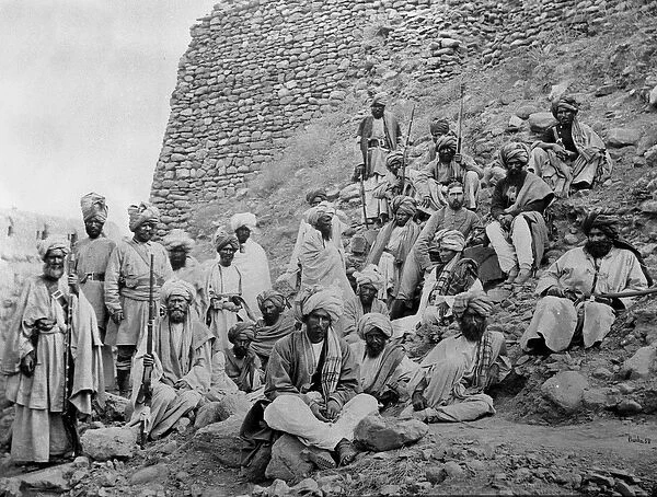 Khyber Chiefs and Khans, 1878-79 (b  /  w photo)