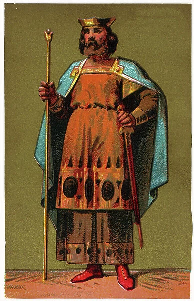 King Chilperic II, ca 1900 (illustration)