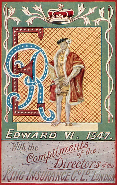 King Edward VI (colour litho)