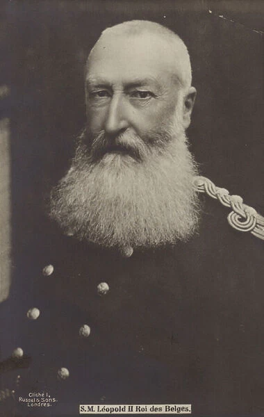 King Leopold II (b  /  w photo)