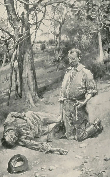 King Watching the Last Moments of Burke (litho)