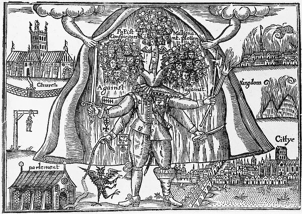 The Kingdoms Monster Uncloaked from Heaven, c. 1640-43 (woodcut) (b  /  w photo)