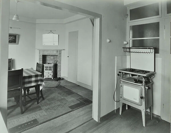 Kingsmead Estate: interior of flat, London, 1939 (b  /  w photo)