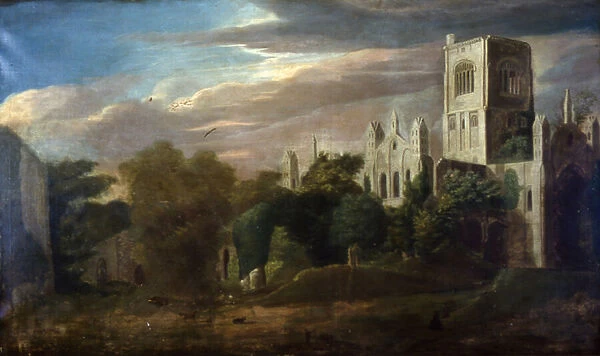 Kirkstall Abbey (oil on canvas)