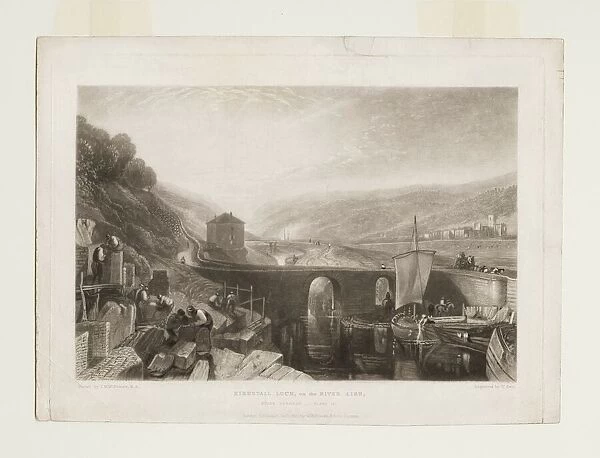 Kirkstall Lock on the River Aire, 1827 (engraving)