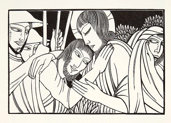 Kiss of Judas, 1926 (wood engraving)