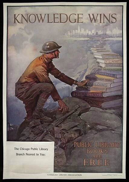 Knowledge Wins, 1914-18 (colour litho)