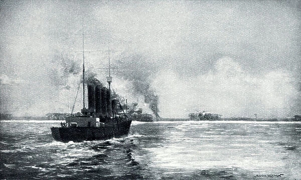 The Konigsberg brought to bay, 1914